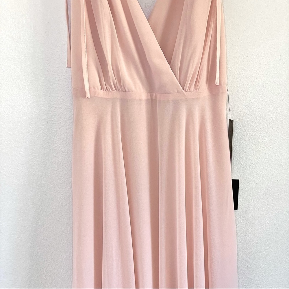 NWT Lulus Dance the Night Away Lovely Blush Pink Backless Maxi Dress Gown Large - Picture 8 of 16